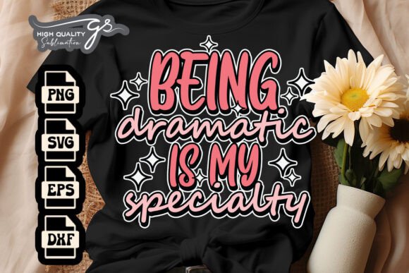Dramatic Comes With Offset Funny SVG for Graphics and Crafts