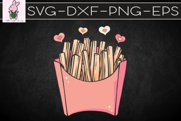 Fries Love Pun Funny Graphics for Crafts