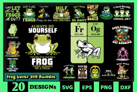 Frog Lover SVG Bundle for Crafts and Graphics