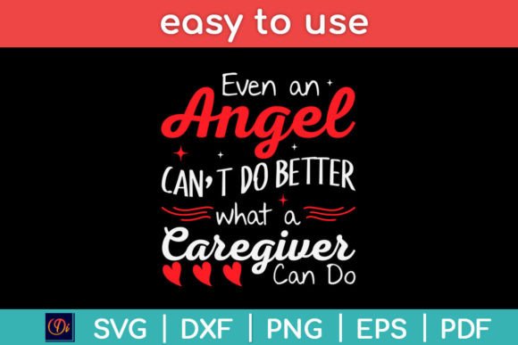 Funny Angel Can't Better Caregiver SVG