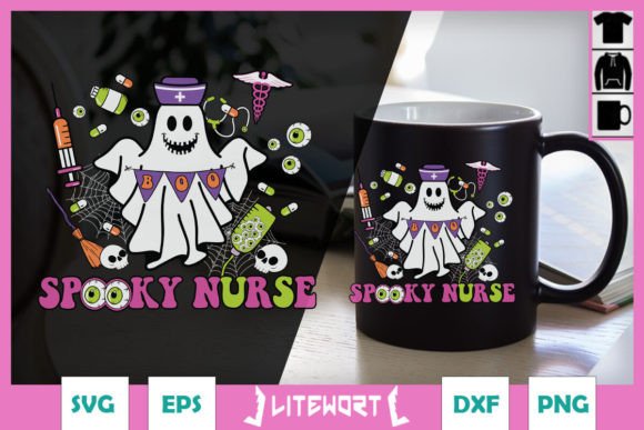 Halloween Spooky Nurse Funny SVG Graphics for Crafts