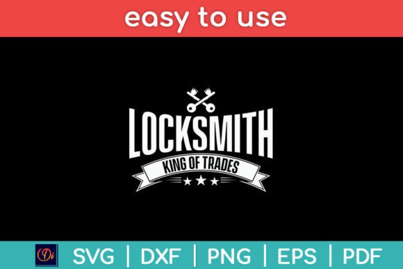 Locksmith King of Trades Key and Lock Graphics for Crafts