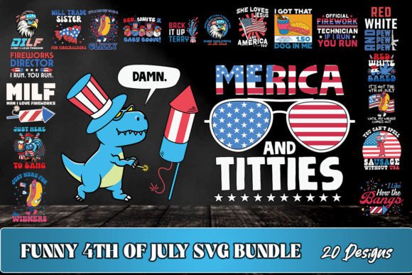 Patriotic Funny 4th of July Graphics for Crafts
