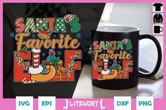 Santas Favorite Elf SVG for Crafts and Graphics