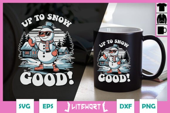 Snowman Christmas Retro Funny SVG for Crafts and Graphics