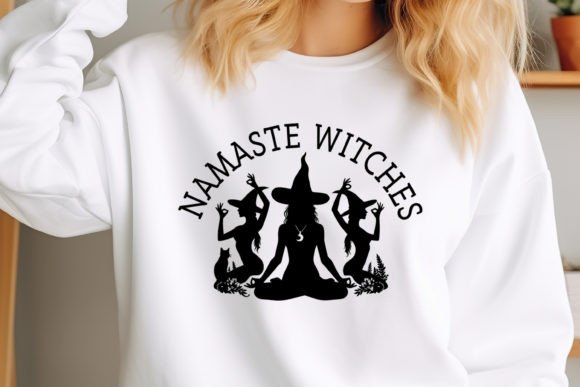 Yoga SVG Design Namaste Witches for Crafts and Graphics